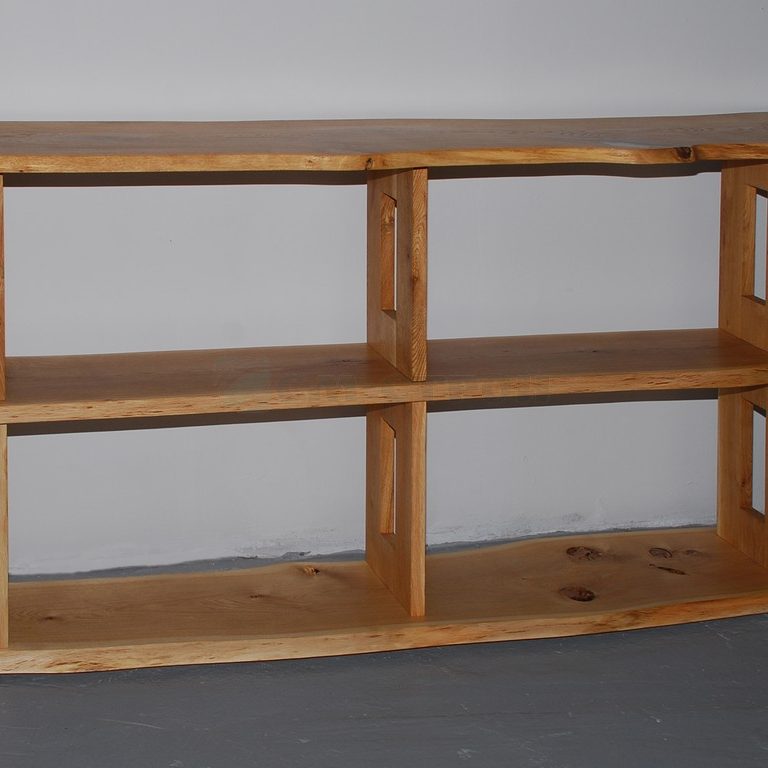 Консоль книжная из слэба дуба