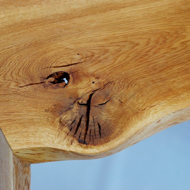 Столик из слэба дуба в эко стиле